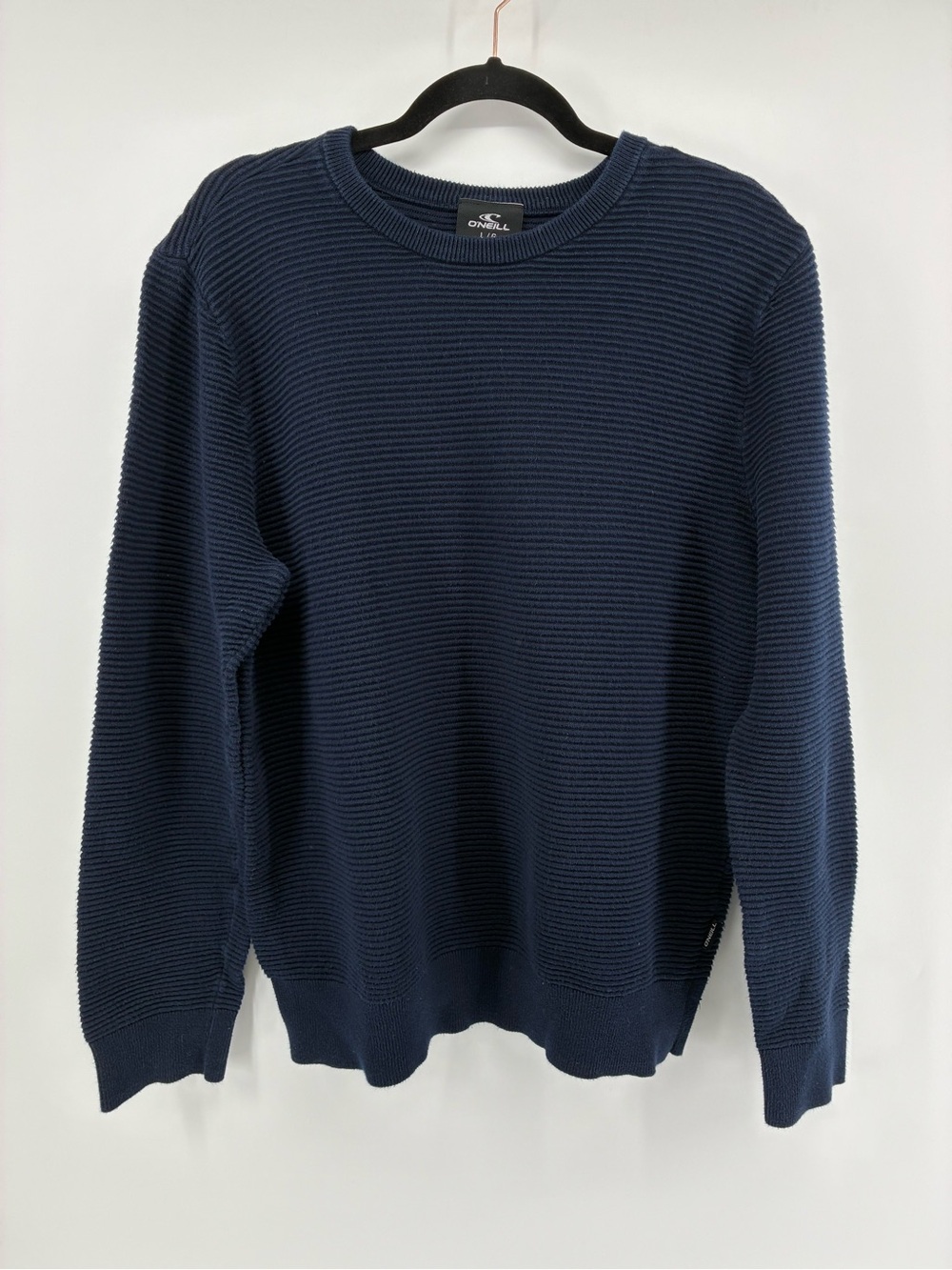 O'Neill Men’s Navy Ribbed Textured Crew Sweater